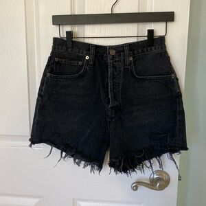 AGOLDE riley cut-off jean shorts